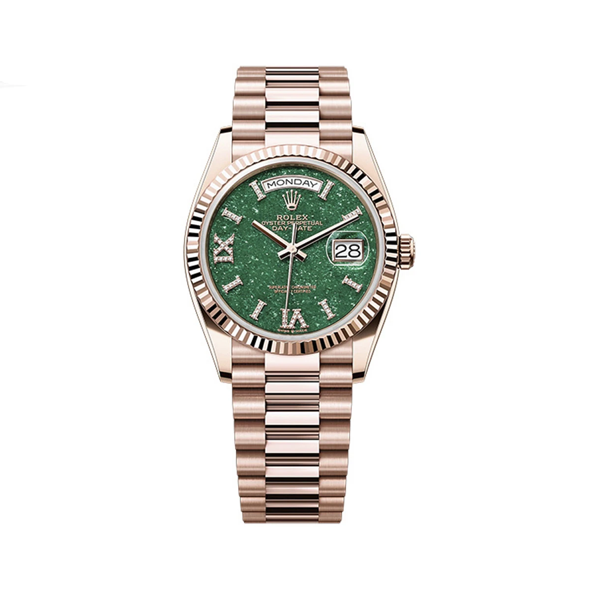 Купить элитные часы Rolex Day-Date 36mm Everose Gold 128235-0068: в наличии в Москве!
