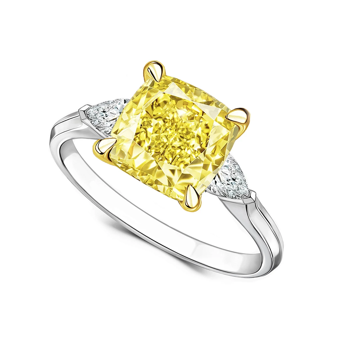 Studio jewelry Кольцо с бриллиантом 10,03 ct. Fancy Light Yellow/Si1