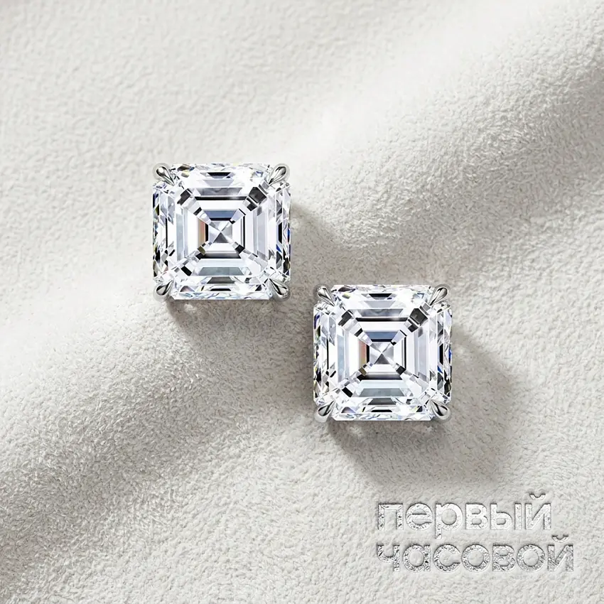 Серьги c бриллиантами 0,77/0,77 ct. G/VS1 "Lucky Number"