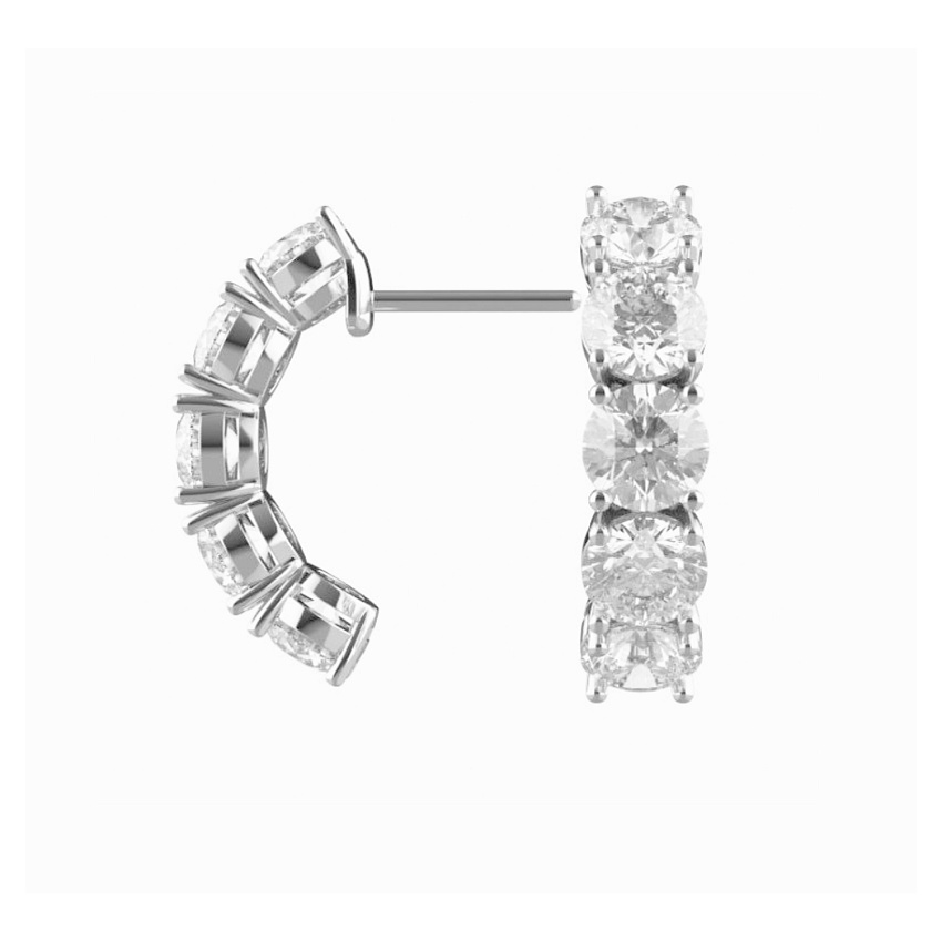 Серьги с бриллиантами 5,00 ct. I/VS1