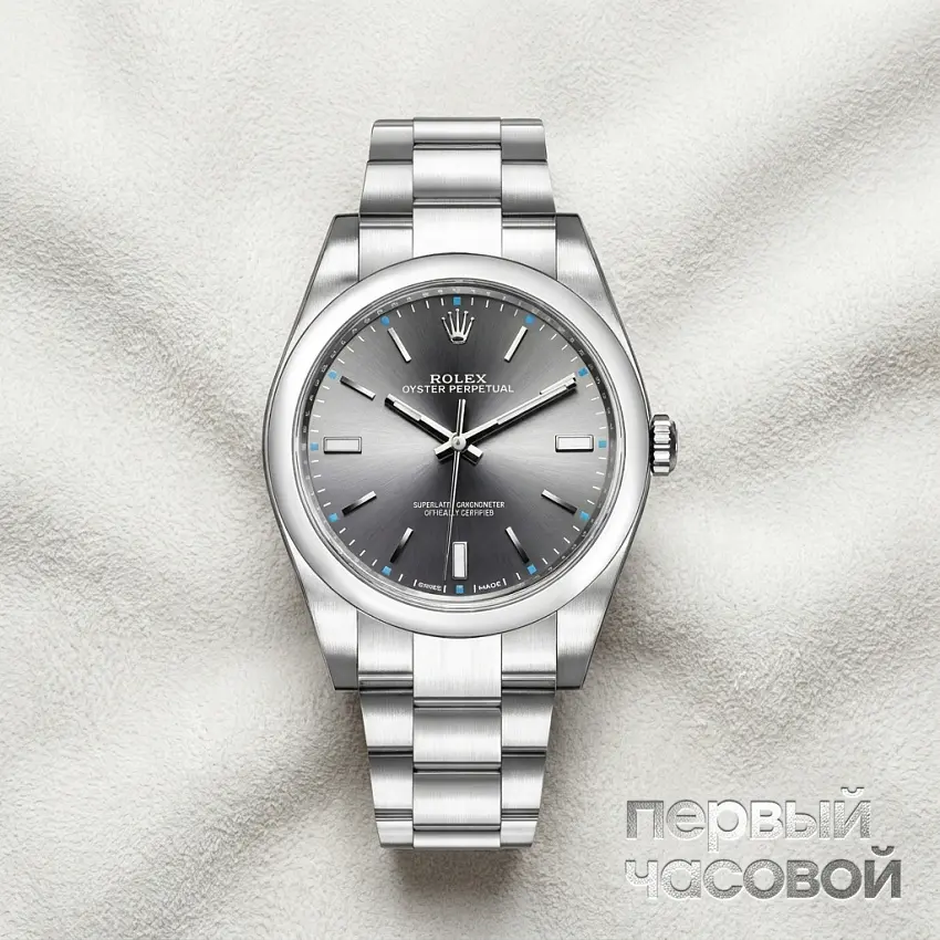 Oyster Perpetual 39 Mm Rhodium Dial