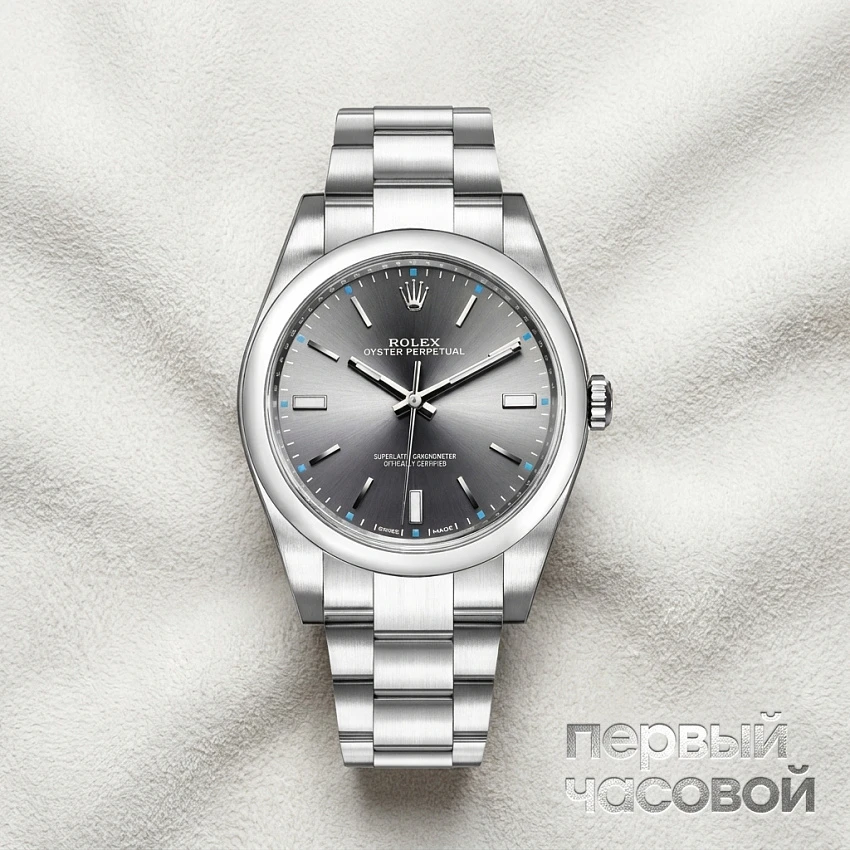 Oyster Perpetual 39 Mm Rhodium Dial 