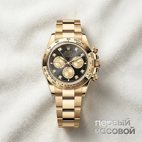 Cosmograph Daytona Yellow Gold Black Dial With Diamonds