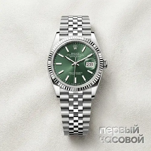 Datejust 36mm Steel & White Gold Green Ombre Dial В пленках