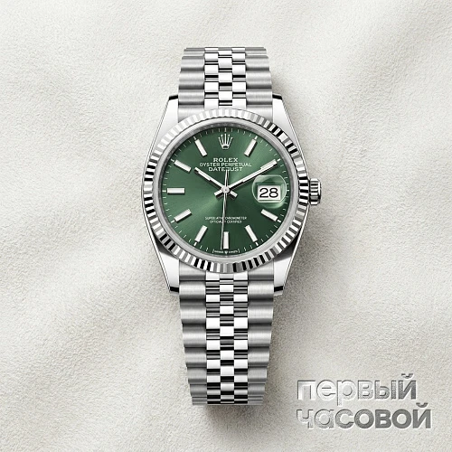 Datejust 36mm Steel & White Gold Green Ombre Dial В пленках