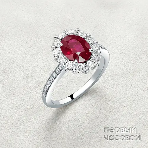 Кольцо с рубином 2,07 ct. "Pigeon Blood"