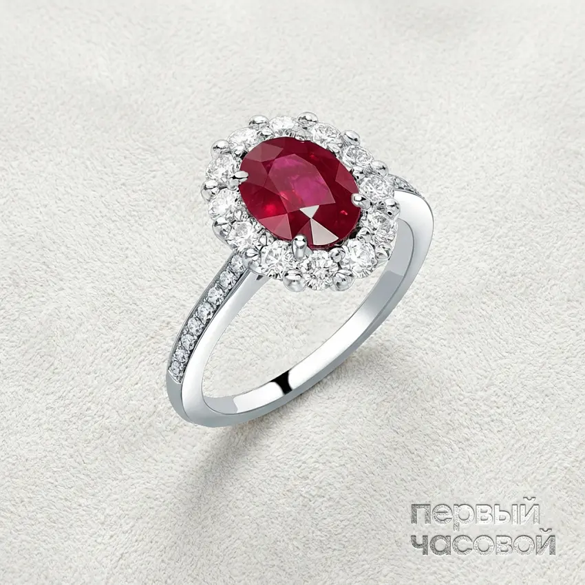 Кольцо с рубином 2,07 ct. "Pigeon Blood"