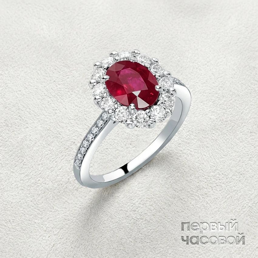 Кольцо с рубином 2,07 ct. "Pigeon Blood"