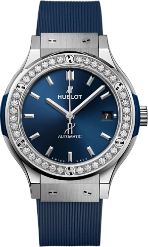 Classic Fusion Titanium Blue Diamonds