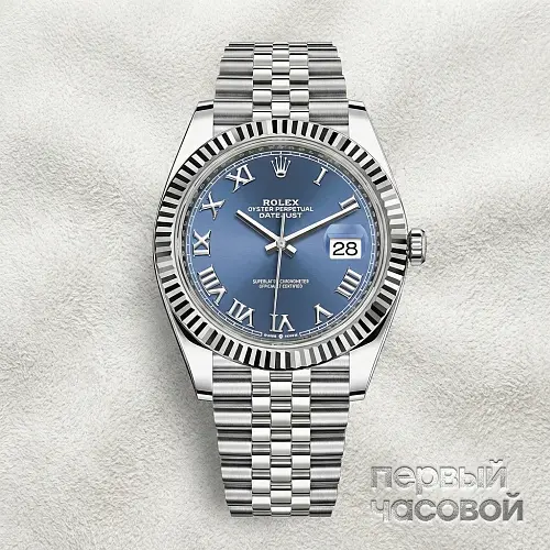 Oyster Perpetual Datejust 41mm Blue Azzurro Roman Dial