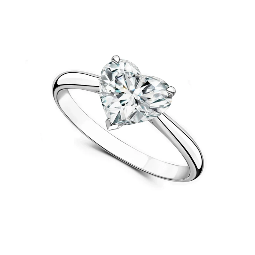 Кольцо с бриллиантом 1,50 ct. L/Internally Flawless "Неаrt"