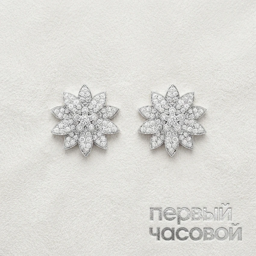 Lotus Earrings, Medium Model