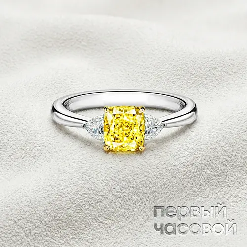 Кольцо 2,01 ct. W to X Range/VS2 "Cushion Diamond"