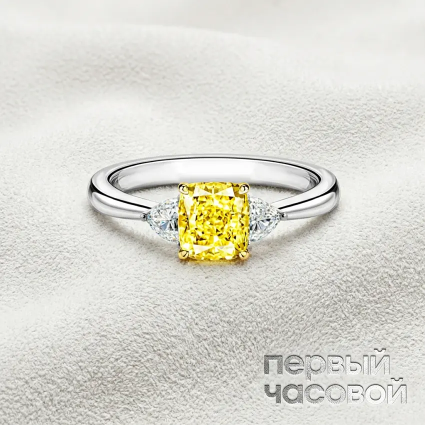 Кольцо 2,01 ct. W to X Range/VS2 "Cushion Diamond"