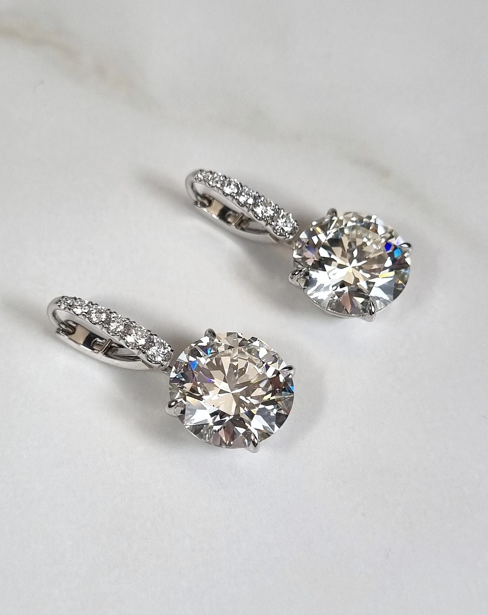 Купить украшение NO NAME Серьги 10,12/10,13 ct. G/VVS2 (3 excellent) : в наличии в Москве!