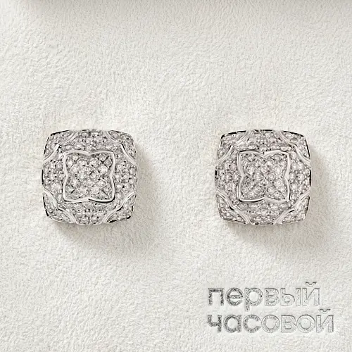 Pyramid Earrings With Diamonds