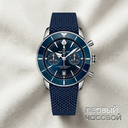 Superocean Heritage B01 Chronograph 42 Blue Rubber