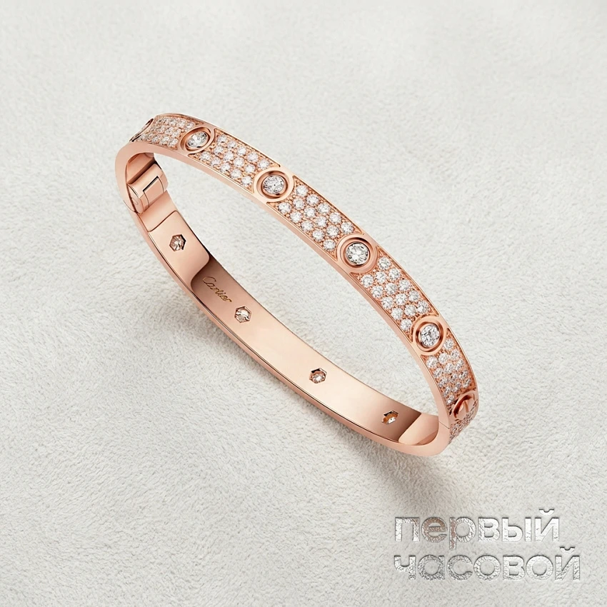 Love Bracelet, Classic Model, Paved, 10 Diamonds