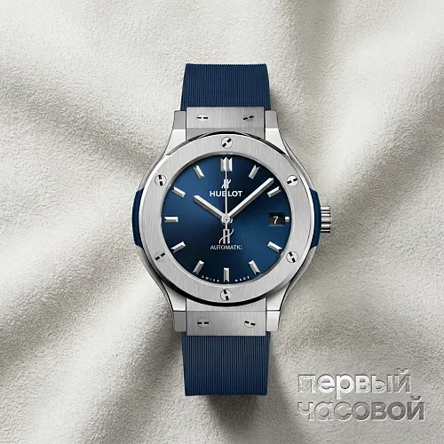 Classic Fusion Titanium Blue Diamonds 38Mm