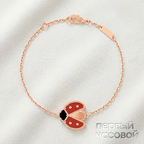 Lucky Spring Bracelet, Open Wings Ladybug