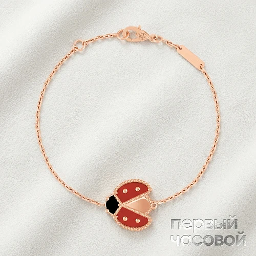 Lucky Spring Bracelet, Open Wings Ladybug