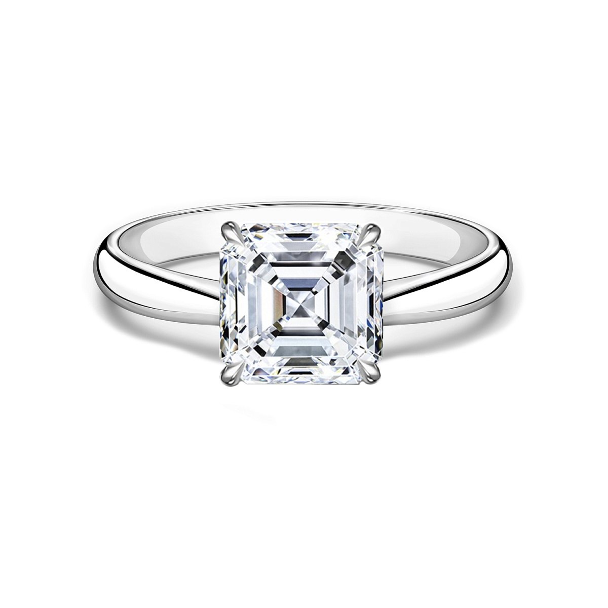 Studio jewelry Кольцо с бриллиантом 2,01 ct. L/VS2 (Asscher)