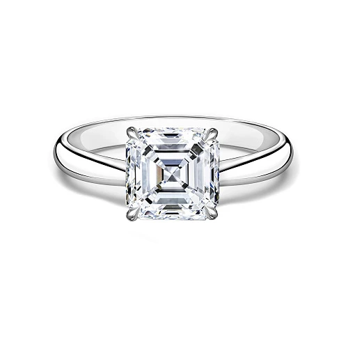 Кольцо с бриллиантом 2,01 ct. L/VS2 (Asscher)