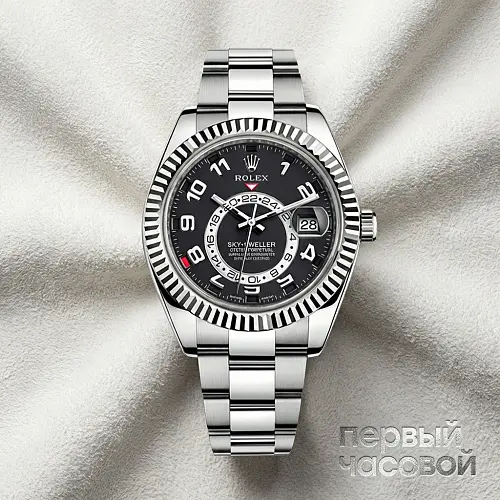 Sky-Dweller White Gold Black Dial