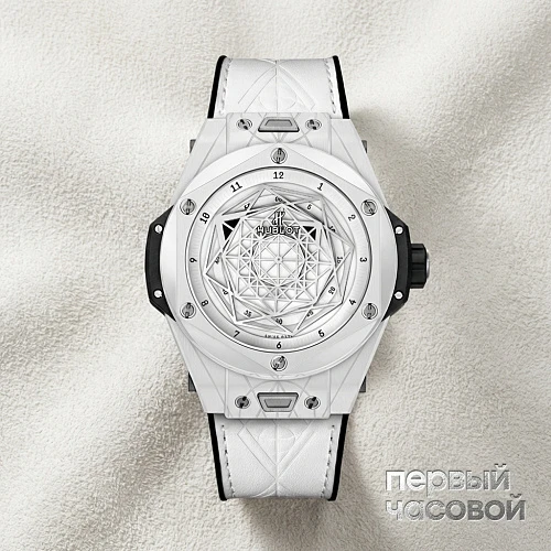 BIG BANG SANG BLEU CERAMIC WHITE 45 MM