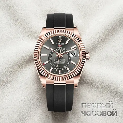 Sky-Dweller 42Mm Everose Gold Dark Rhodium