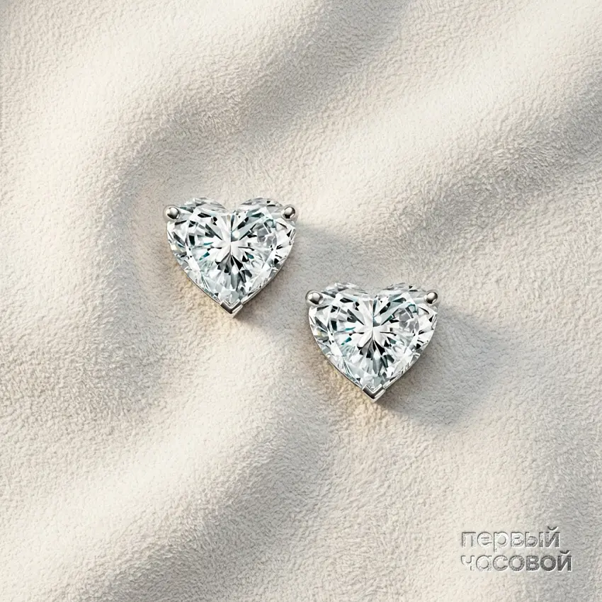 СЕРЬГИ 0,50/0,53 ct. G/VS "Heart Diamonds"