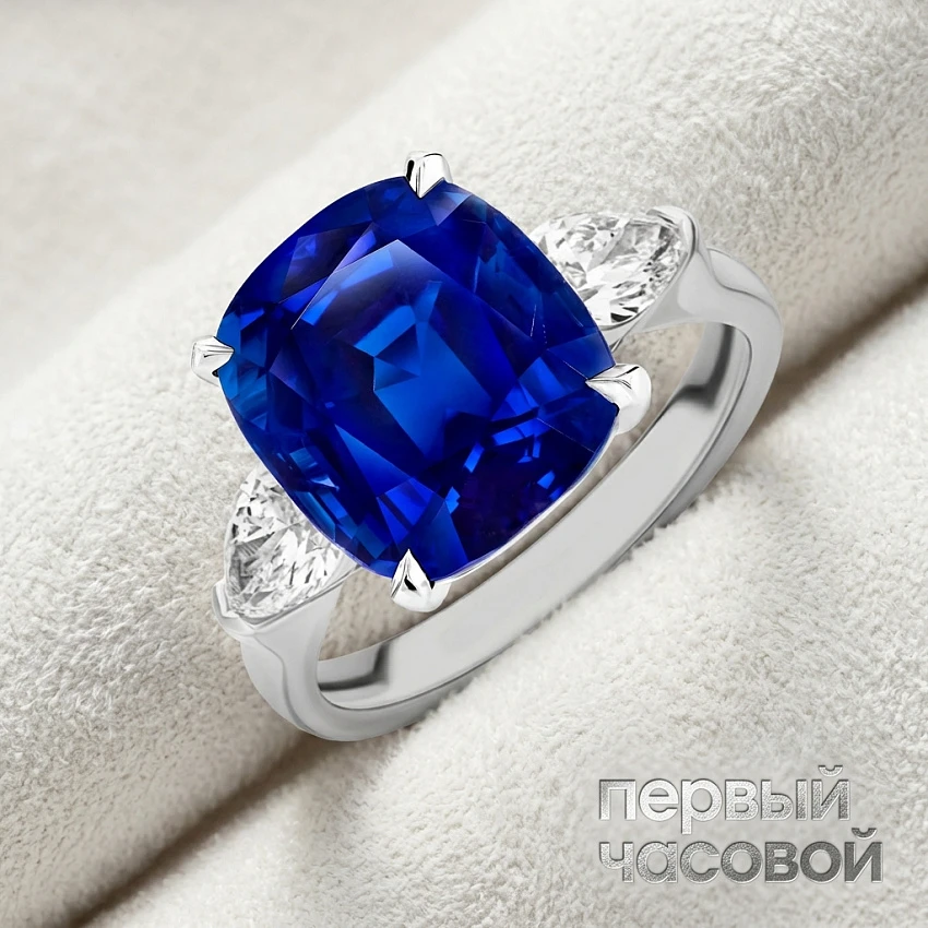Кольцо с сапфиром 17,62 сt. "Royal Blue"