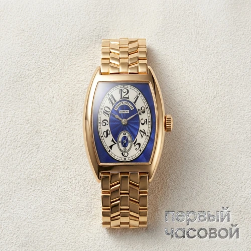 Cintree Curvex Yellow Gold Blue Dial