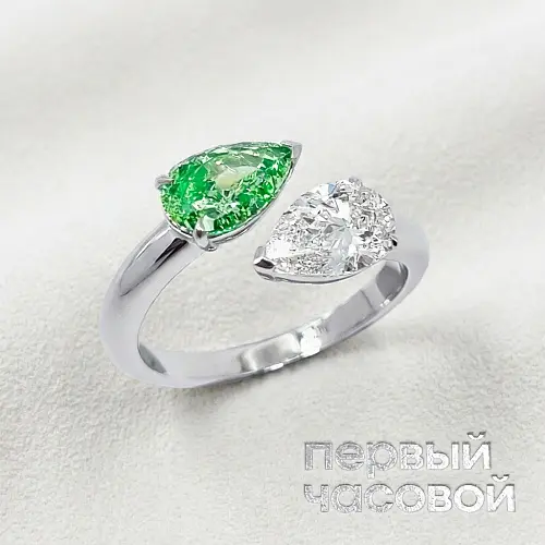 Кольцо с бриллиантами 1,01/1,20 ct.