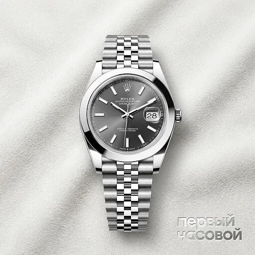 Oyster Perpetual Datejust 41 Mm Dark Rhodium