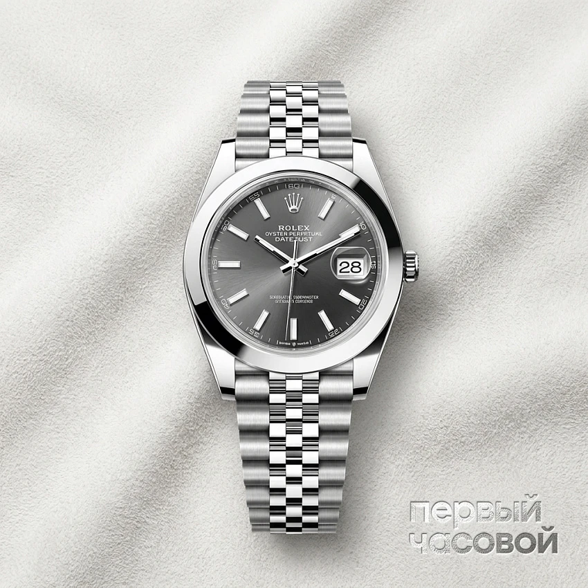 Oyster Perpetual Datejust 41 Mm Dark Rhodium