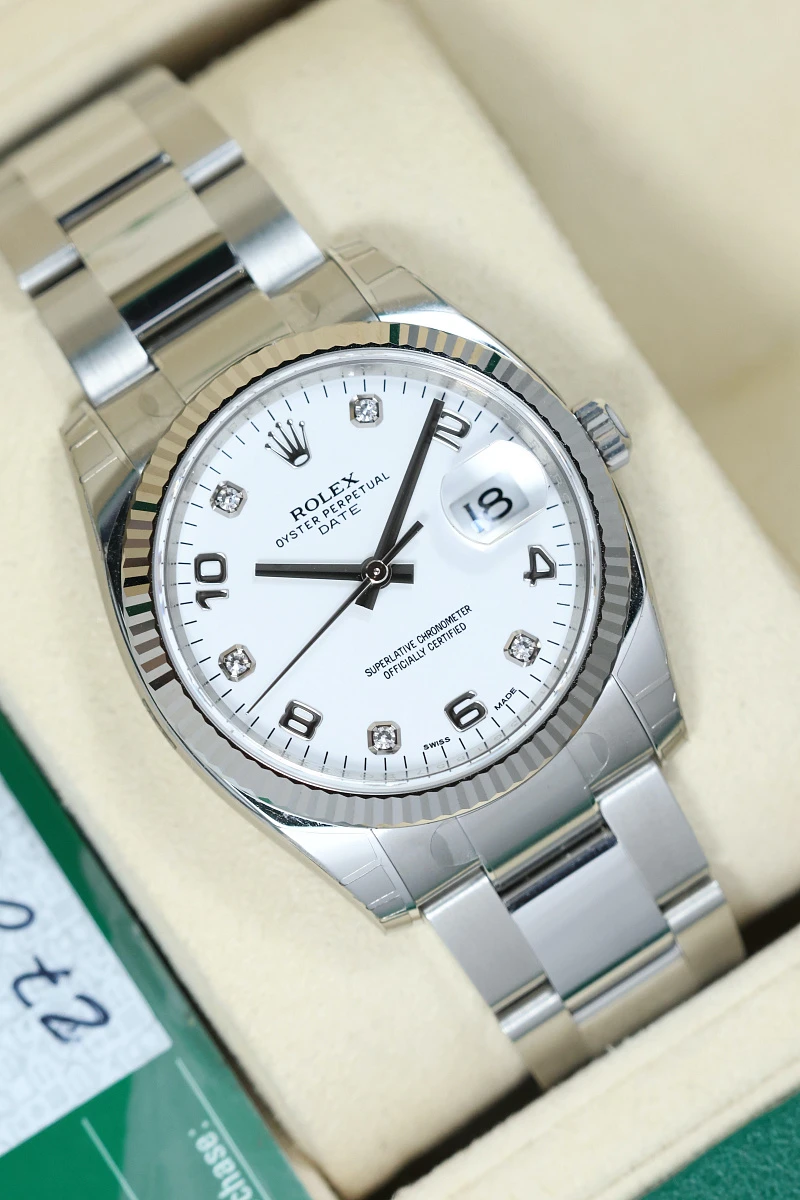 Купить элитные часы Rolex Oyster Perpetual Date Diamond Index 115234: в наличии в Москве!