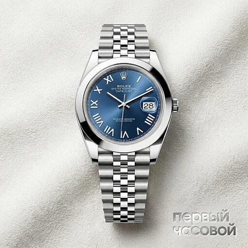 Oyster Perpetual Datejust 41 Mm Blue Roman Dial 