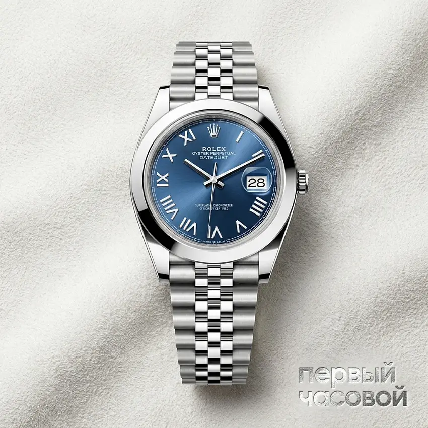 Oyster Perpetual Datejust 41 Mm Blue Roman Dial