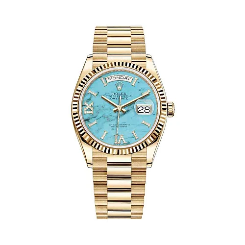 Day-Date 36Mm Yellow Gold Turquoise Dial