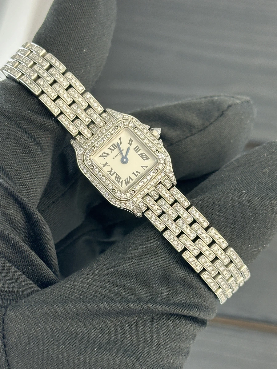 Купить элитные часы Cartier Mini Panthere de Cartier Custom Diamonds Full Pave WSPN0019 FIX: в наличии в Москве!