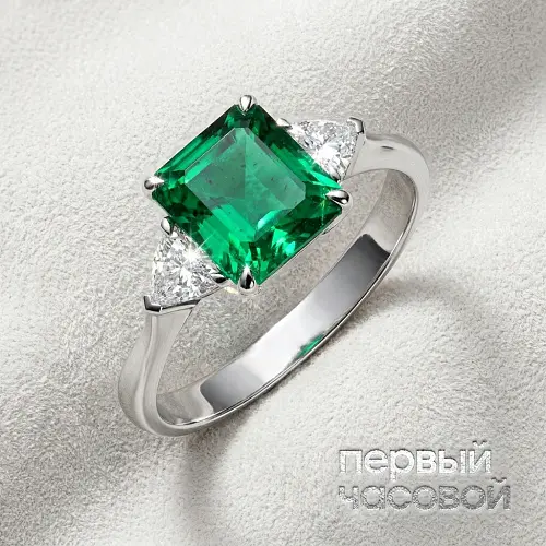 Кольцо с изумрудом 4,81 ct. "Muzo Green" Colombia