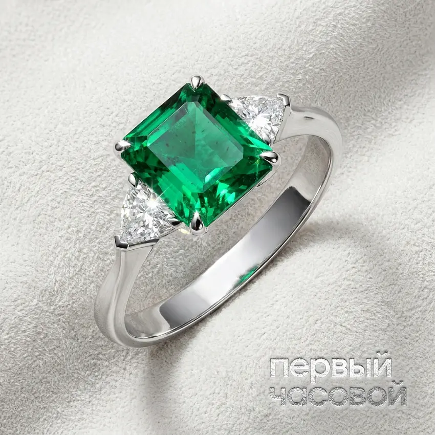 Кольцо с изумрудом 4,81 ct. "Muzo Green" Colombia