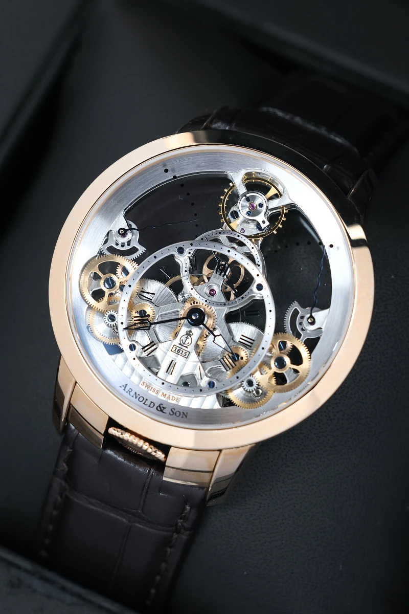 Купить элитные часы Arnold &amp; Son Time Pyramid 45mm in Rose Gold 1TPAR.S01A.C124A: в наличии в Москве!