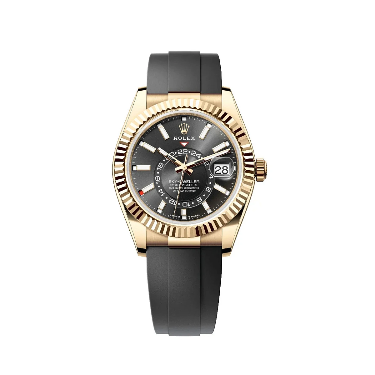Купить элитные часы Rolex - Oyster Perpetual Sky-Dweller Yellow Gold Oysterflex 336238-0002: в наличии в Москве!