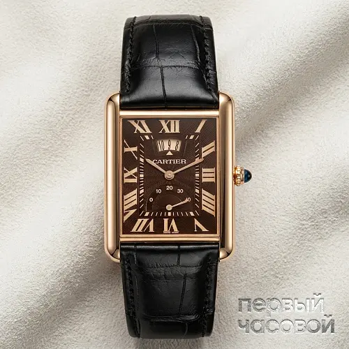 Tank Louis XL 38 mm Rose Gold Date and Power Reserve