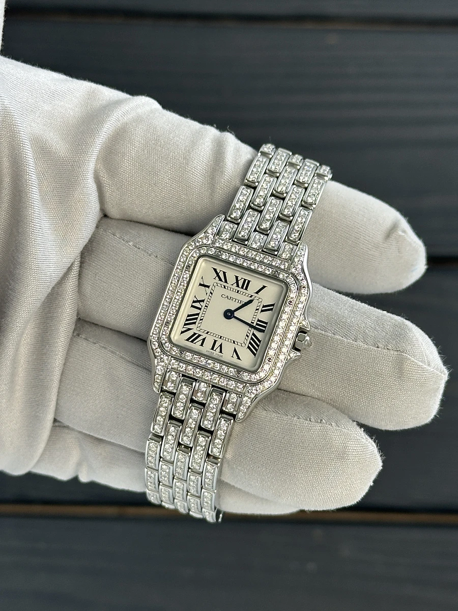 Купить элитные часы Cartier Medium Panthere de Cartier Custom Diamonds Full Pave WSPN0007 FIX: в наличии в Москве!
