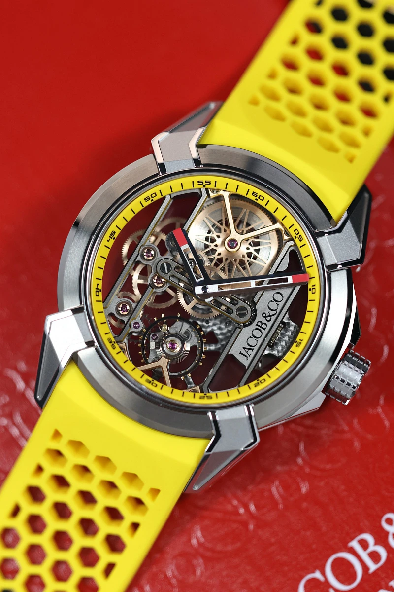 Купить элитные часы Jacob &amp; Co Epic X Skeleton Titanium Yellow EX110.20.AA.AQ.A: в наличии в Москве!
