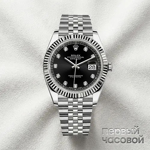 Datejust 41Mm Black Dial Diamond Index