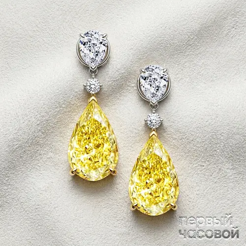 Серьги с бриллиантами 3,02/3,02 ct. W to X/VVS2-VS2
